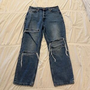 Dear John Baggy Ripped Wide Leg Jeans